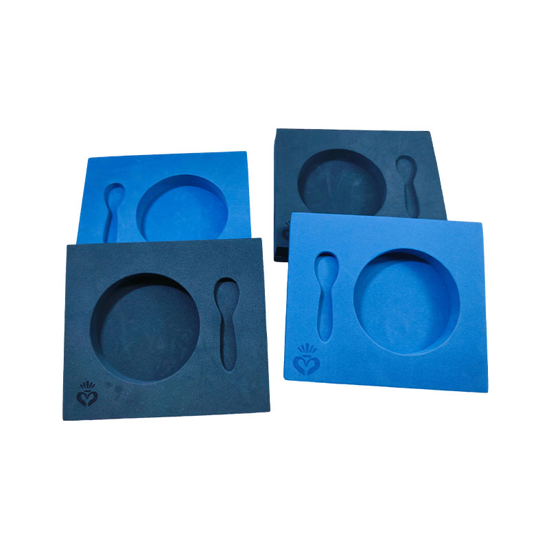 EVA Foam Source Factory Supplies Dark Blue Foam Lined Cosmetic Inner Box High Density Shockproof Packaging Foam