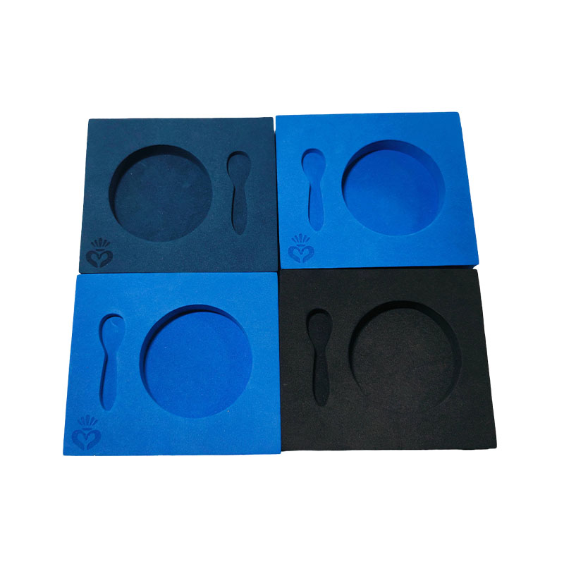 EVA Foam Source Factory Supplies Dark Blue Foam Lined Cosmetic Inner Box High Density Shockproof Packaging Foam